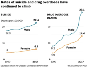 graph of deaths types and by sex