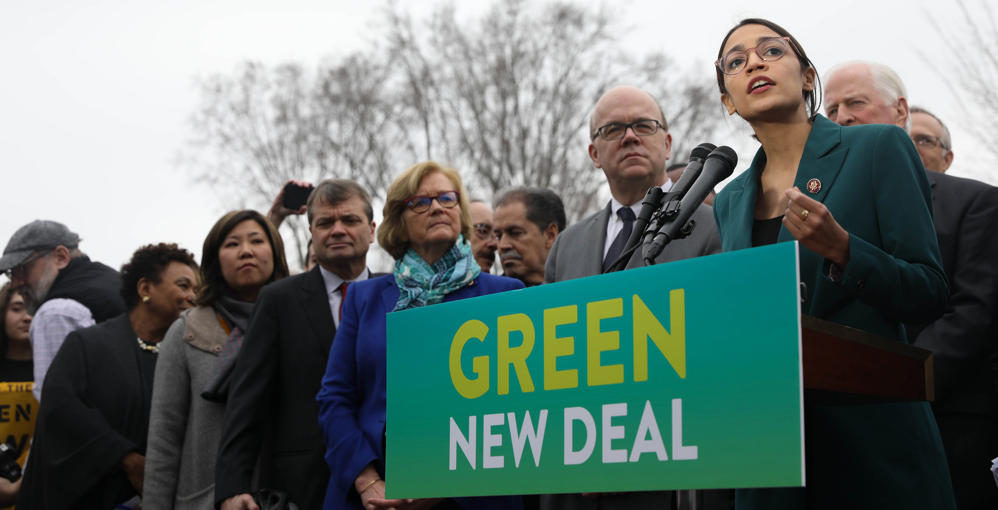 Green new deal rally