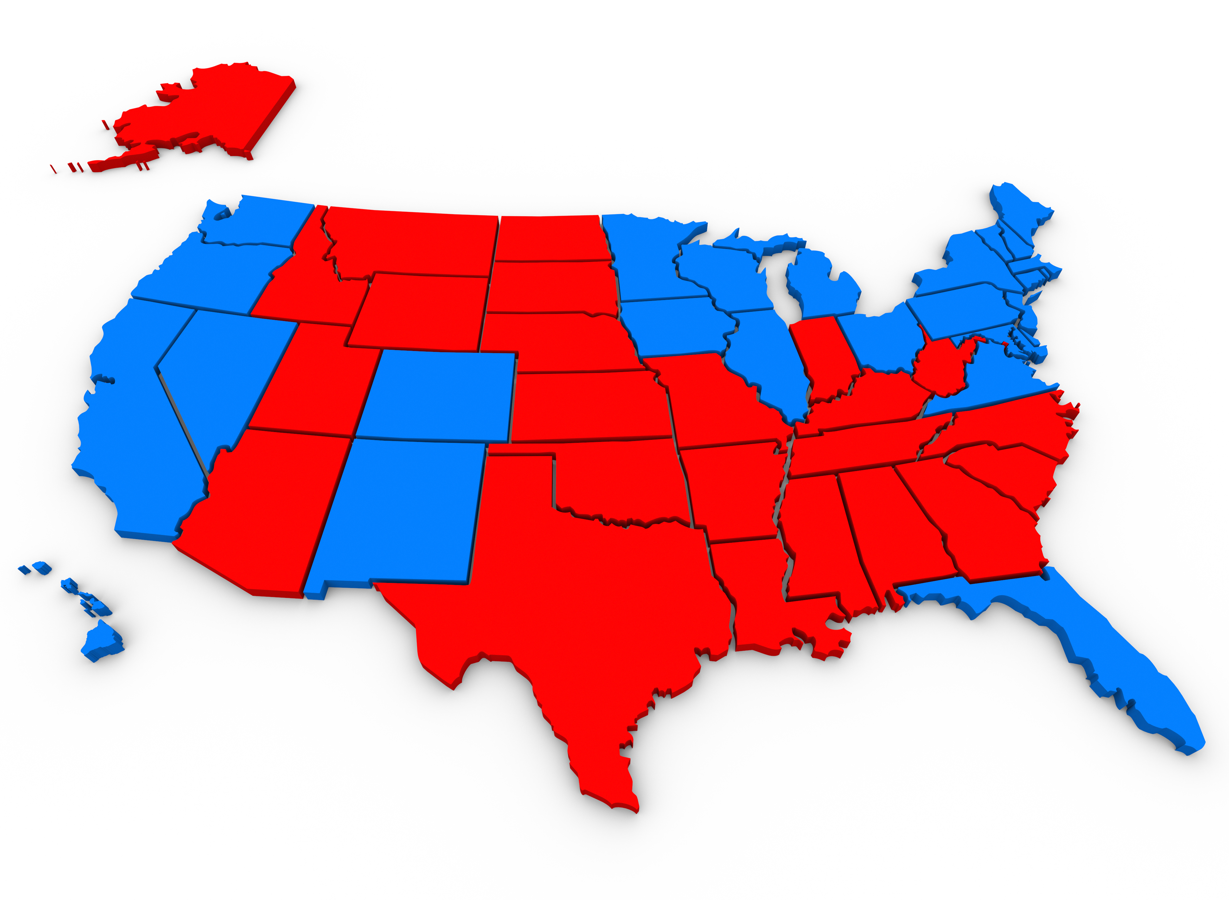 Blue and red states