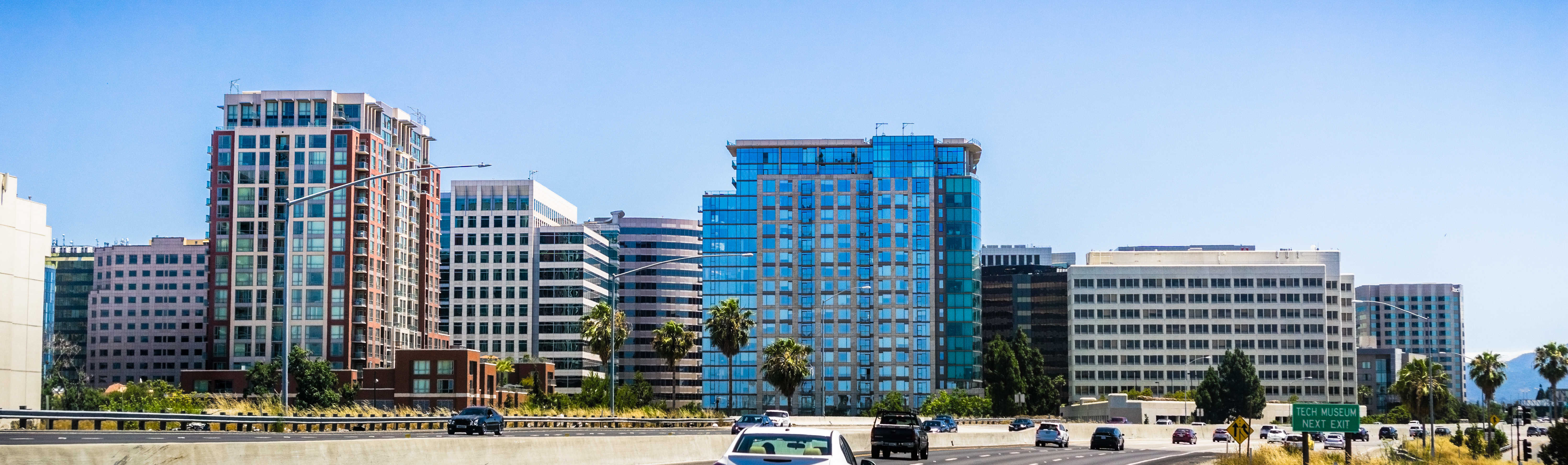 Silicon valley freeway buildings