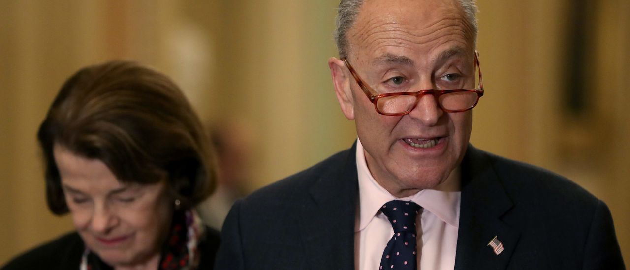 Schumer w feinstein behind