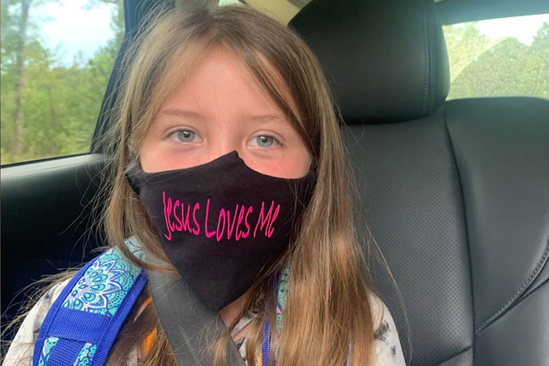 Lydia booths jesus loves me mask