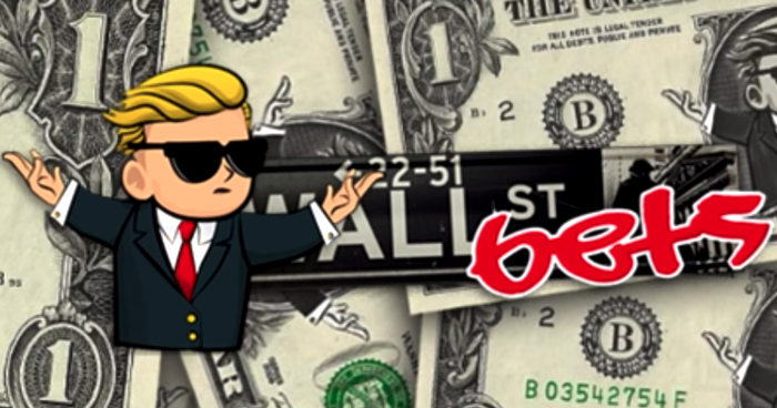 Wallstreetbets on dollar bills