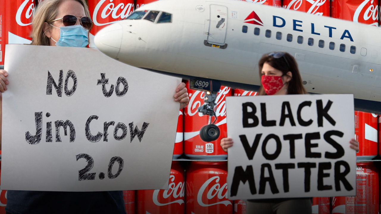 Coke delta woke protesters