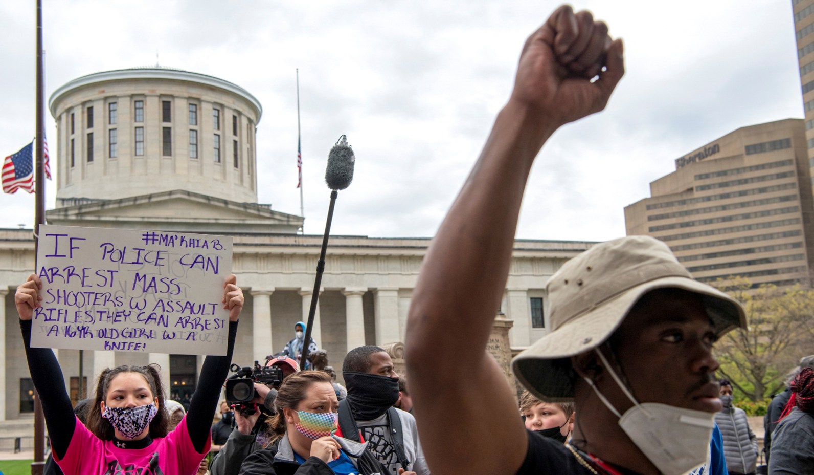 Columbus ohio shooting protesters
