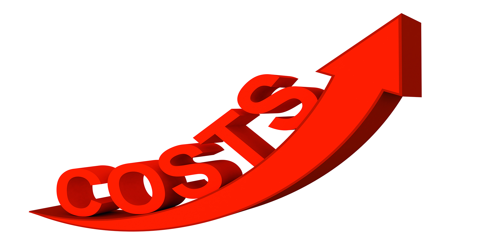 Costs rising arrow