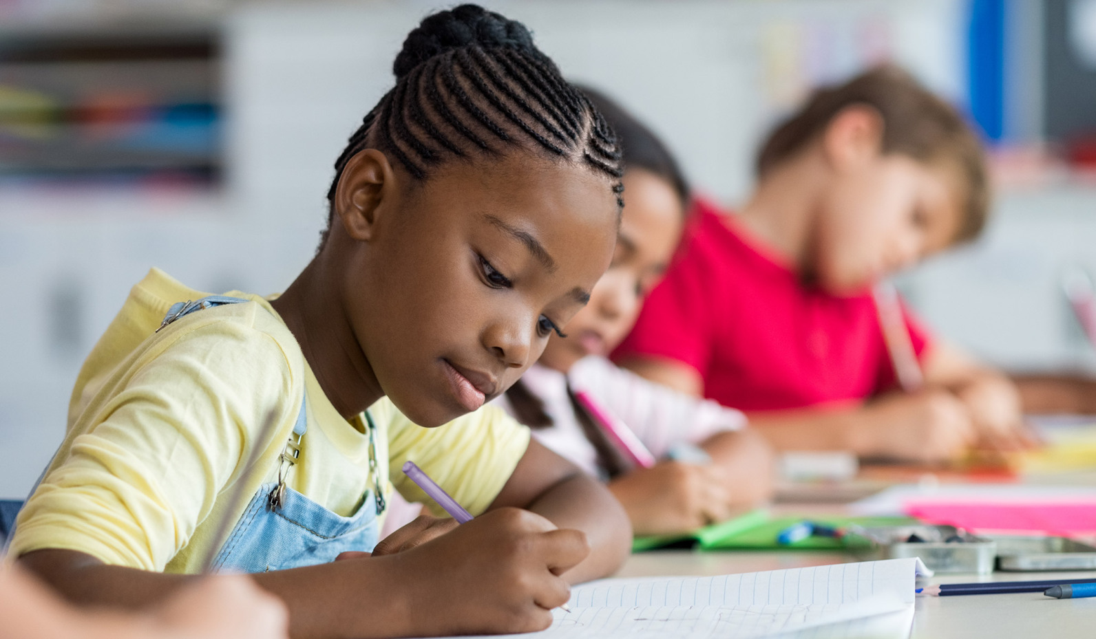 Classroom elementary students
