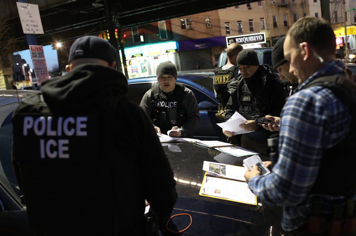 Police ice command post