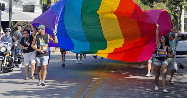 Lgbtq flag march