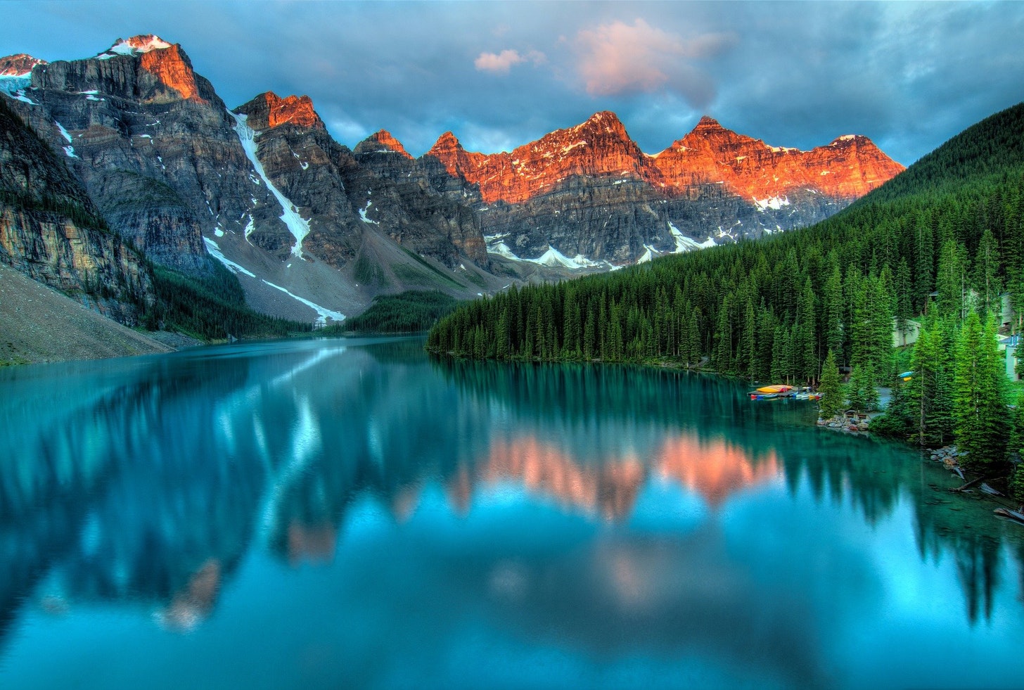 Mountain lake sunrise