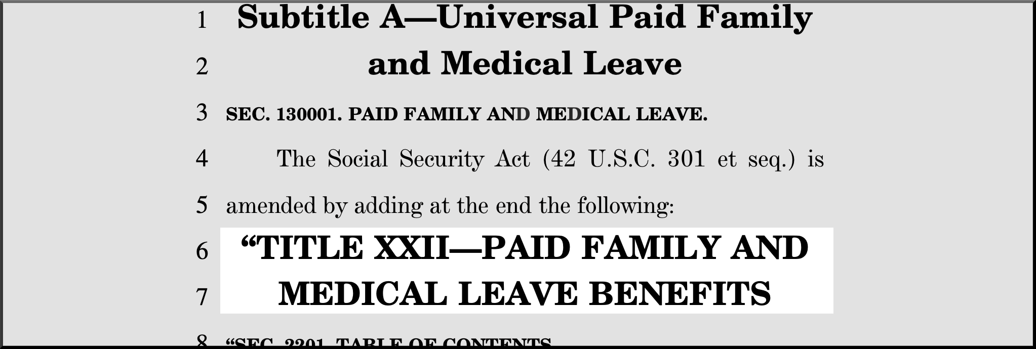 Title 22 paid family medical leave