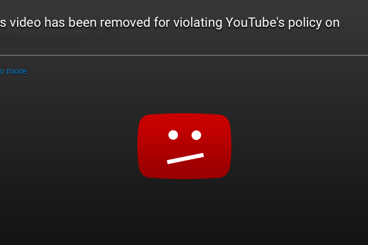 Violated youtube bans video