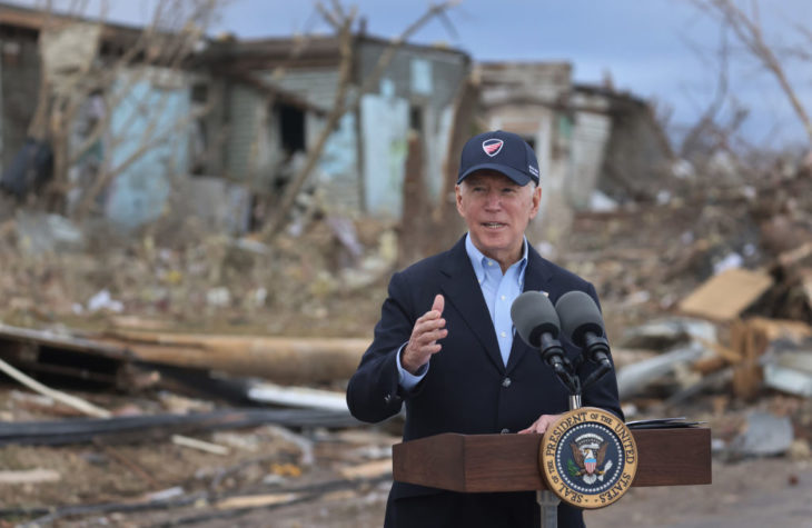 Biden speaks at ky tornado disaster