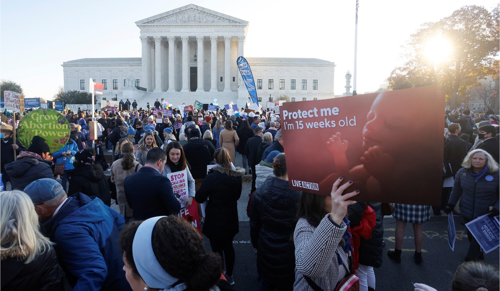 Protesters outside supreme court ms abortion law