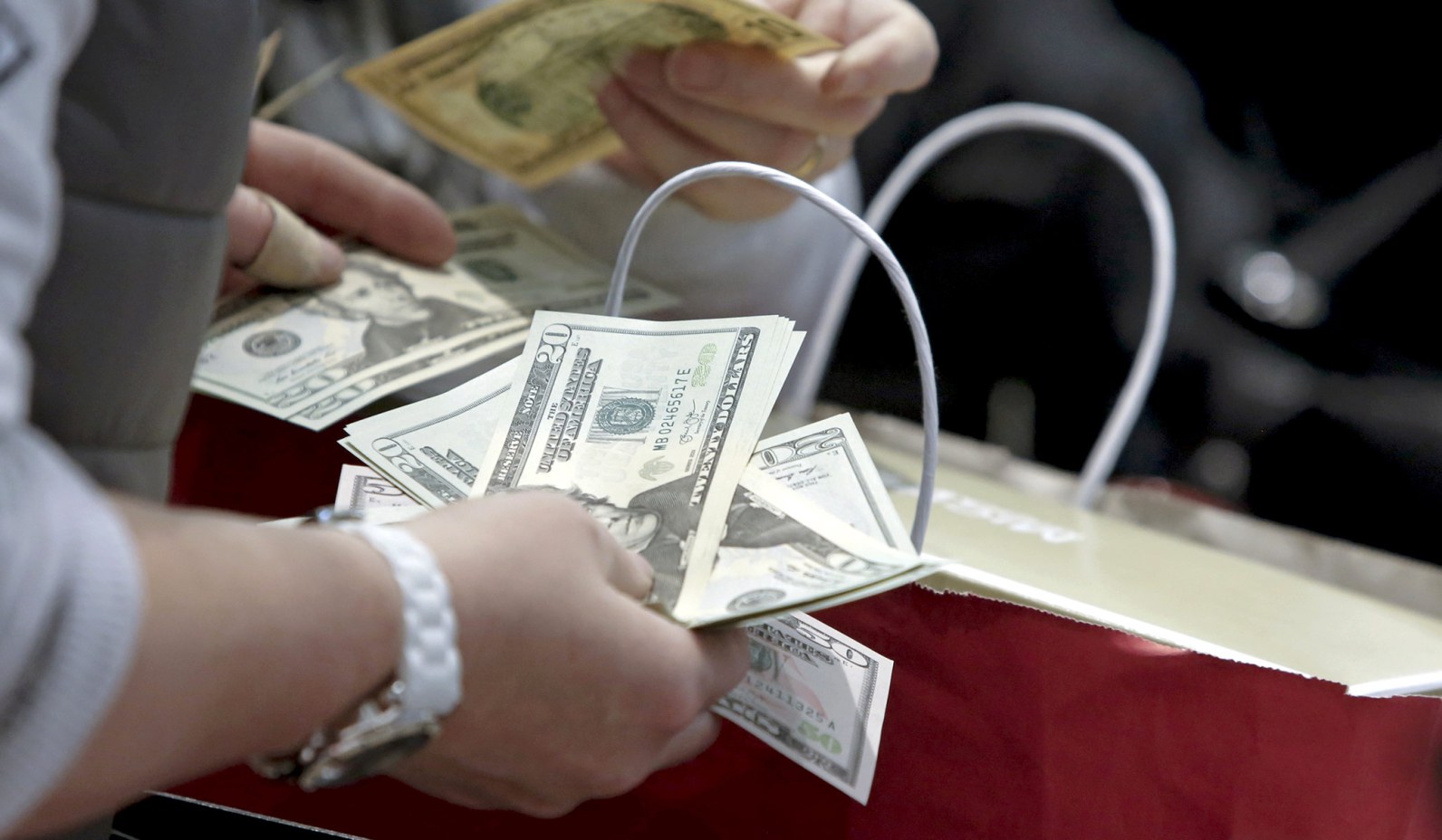 Counting money buying