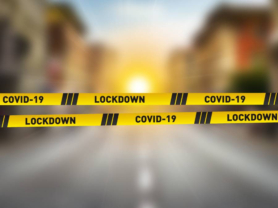 Covid 19 lockdown yellow tape