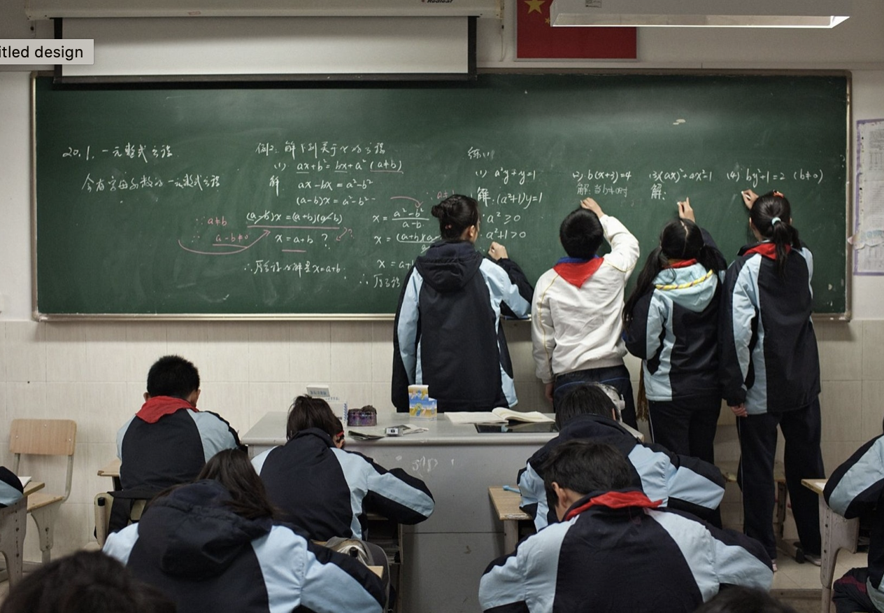 Chinese students doing math 1