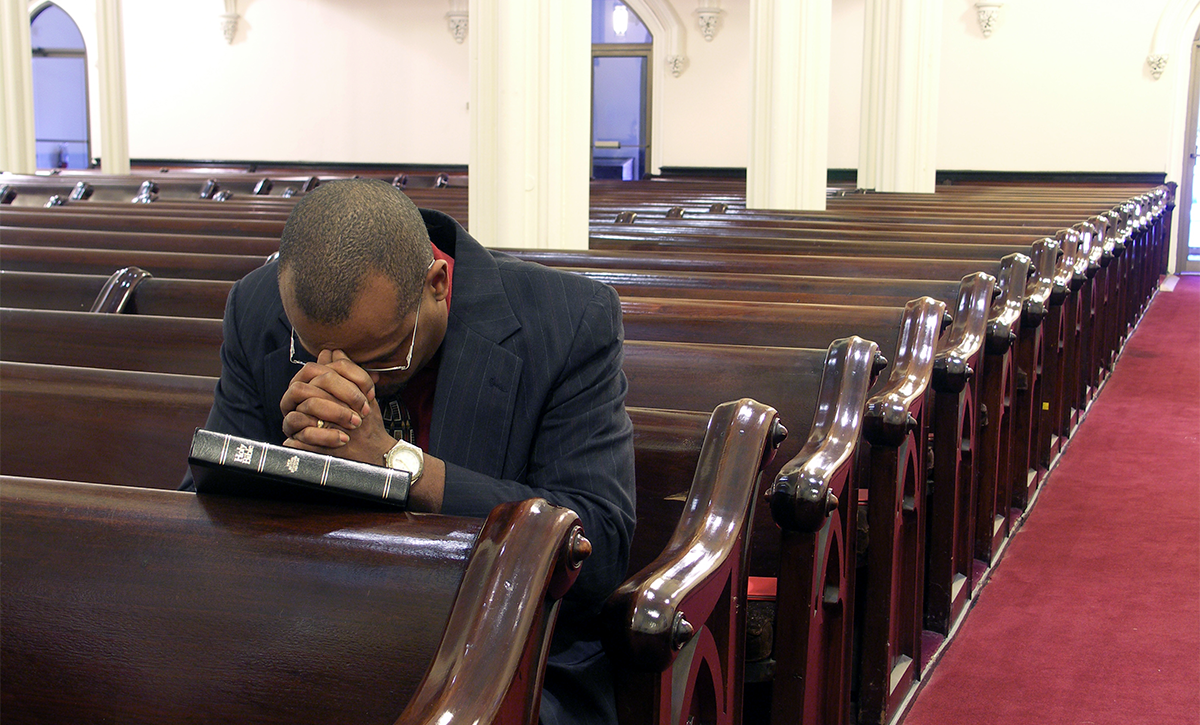 Pastor praying