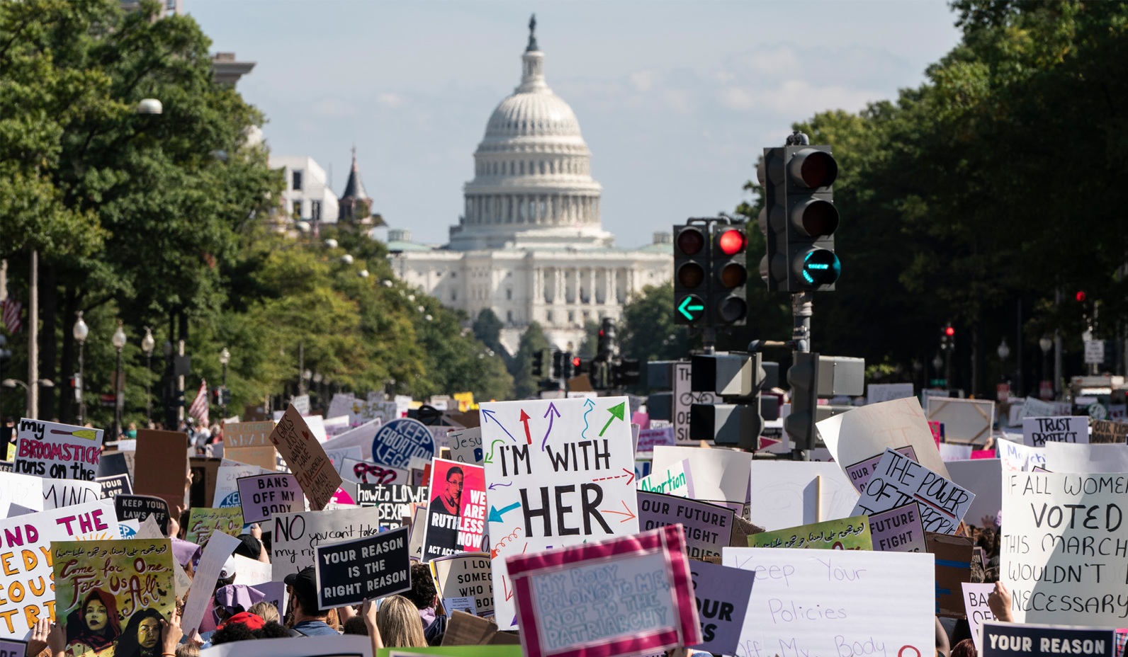 Progressive protesters march to us capitol