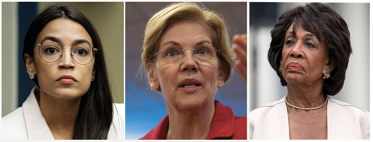 Elizabeth warren aoc maxine waters