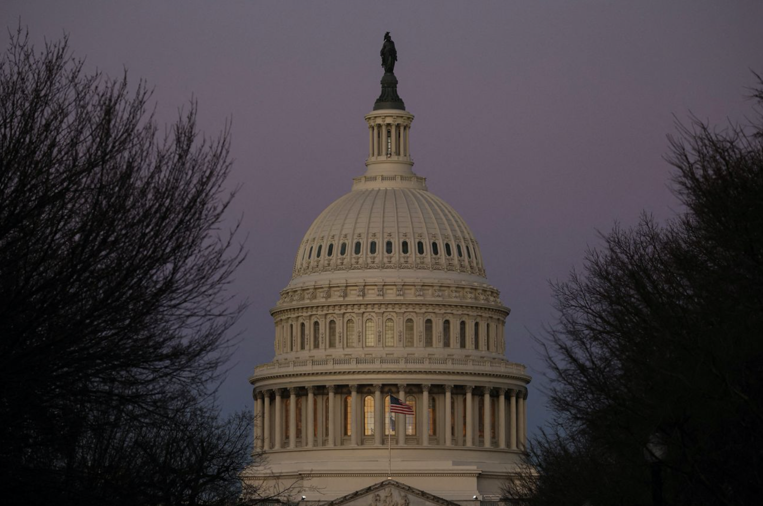 Us capitol at twilight