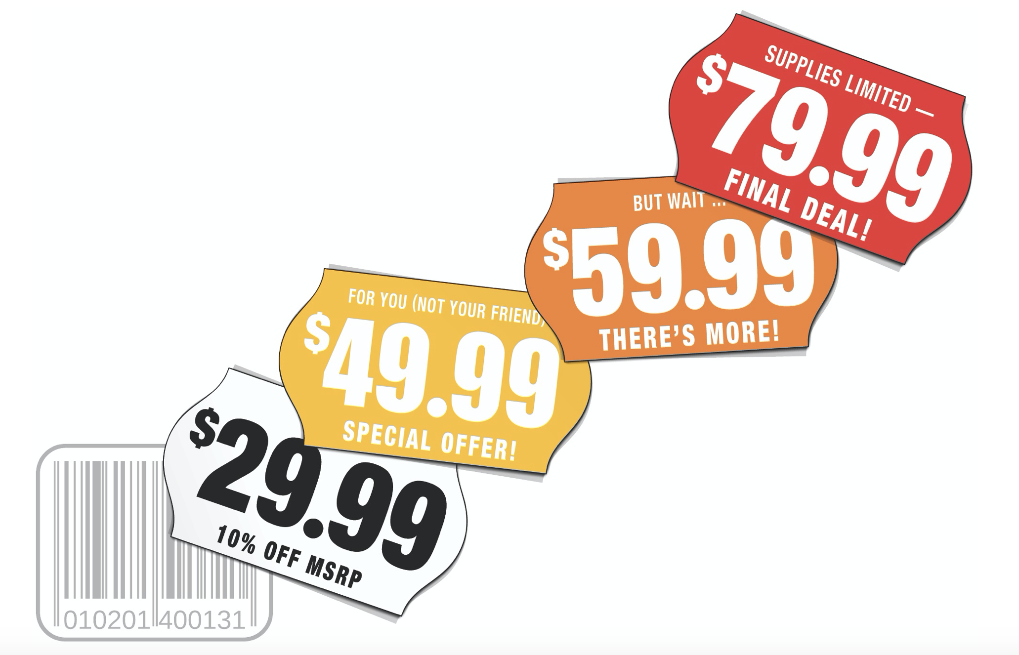 Discount sales tags