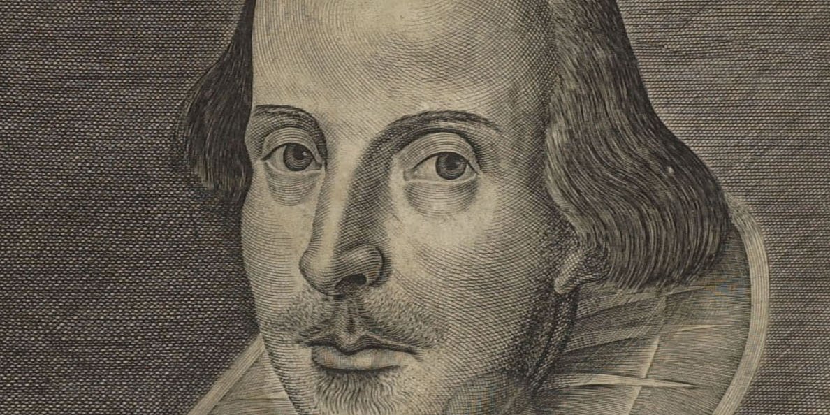 Shakespeares face etching