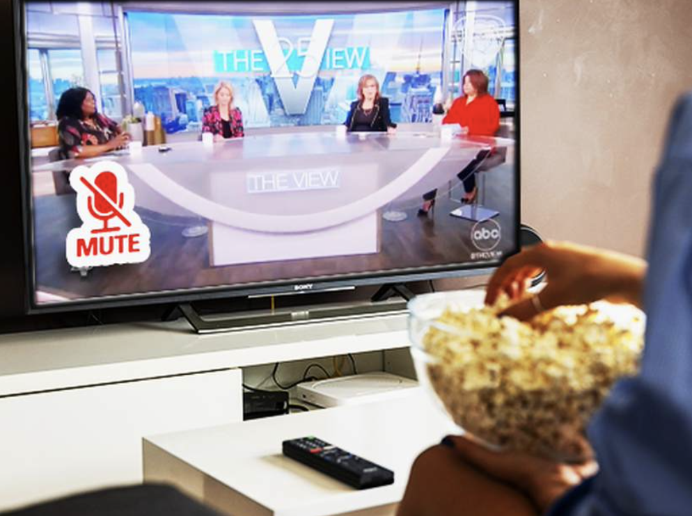 Watching the view on mute