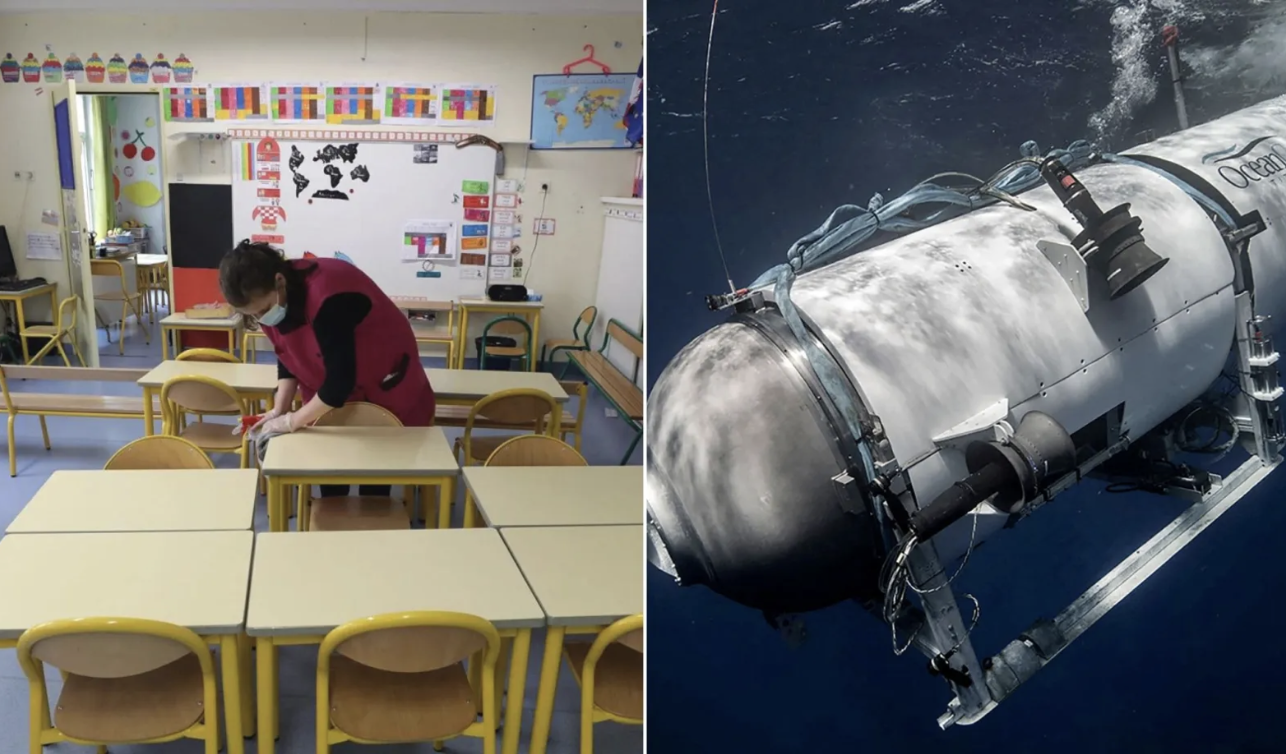 Clean close school titan implosion
