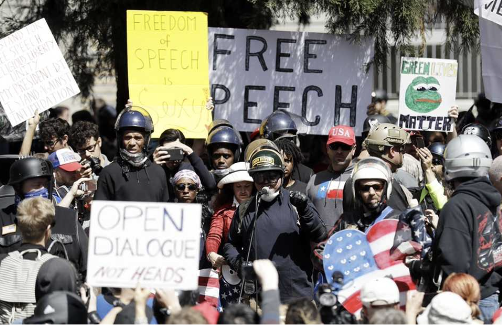Free speech protesters