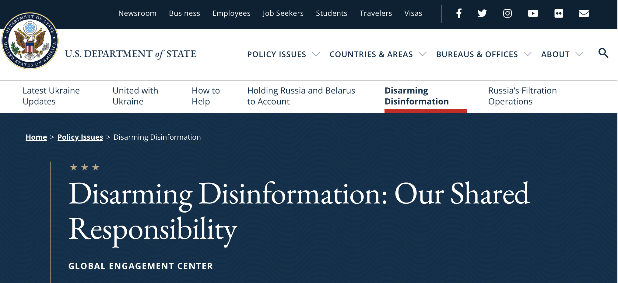 Disarming disinformation our shared responsibility