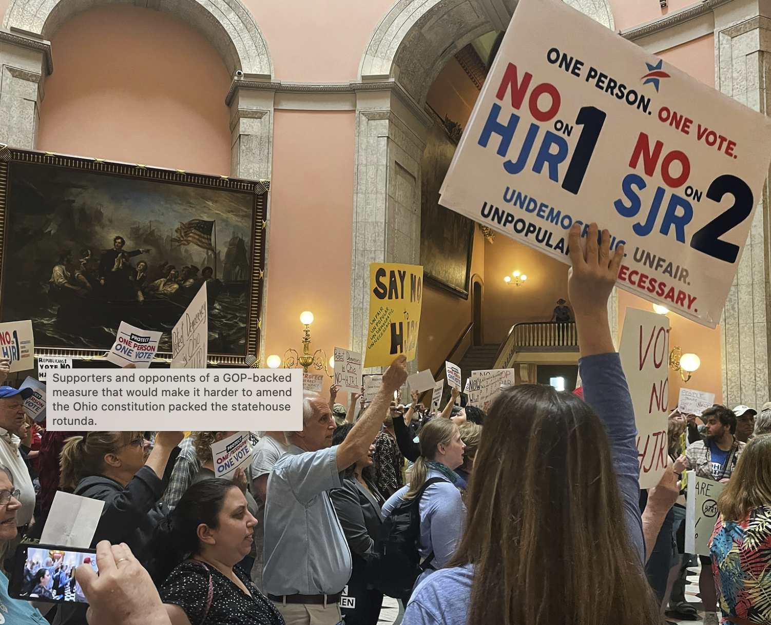 Ohio protesters at oh state capital