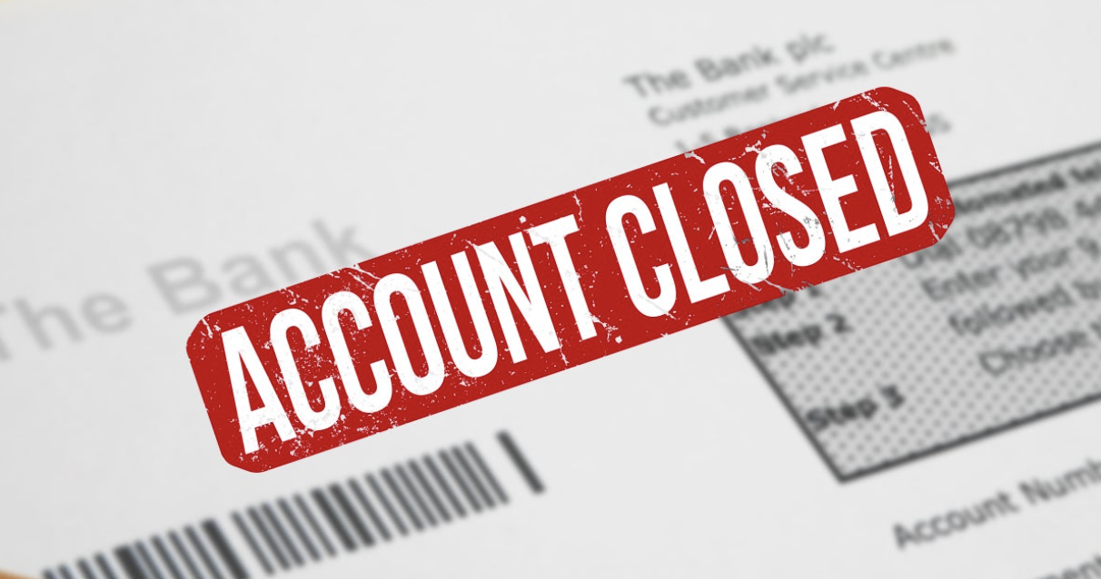 Bank account closed