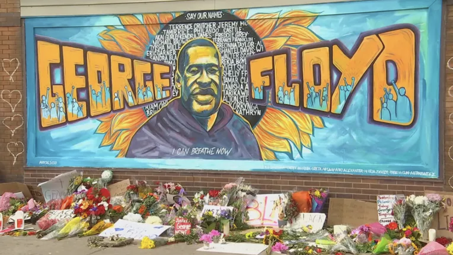 George floyd memorial mural