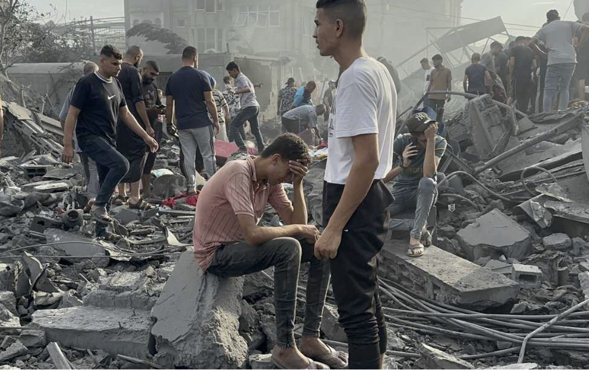Rubble in gaza