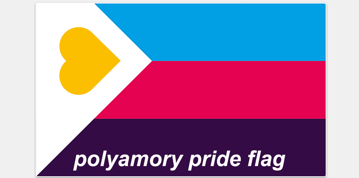 Tricolor polyamory pride flag