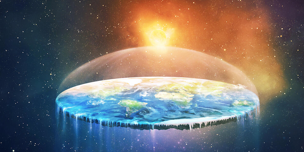Flat earth from space