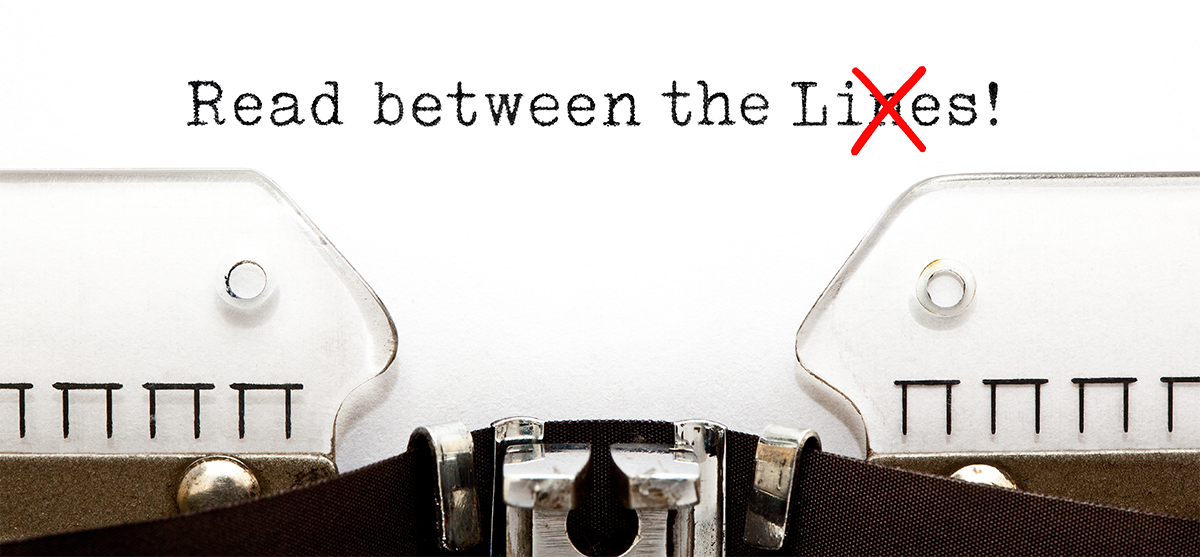 Read between the lies lines