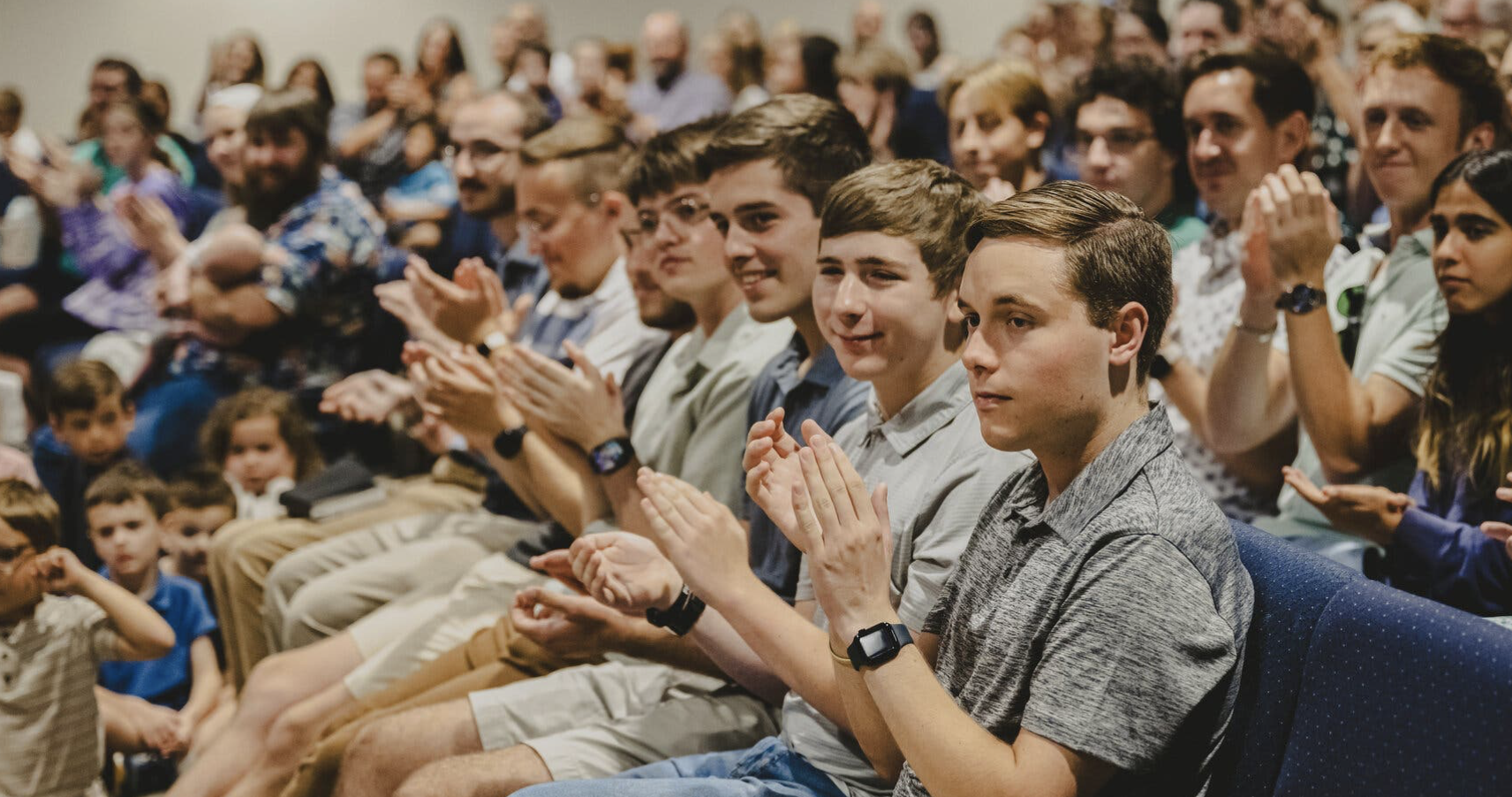 Church congregation mostly young men