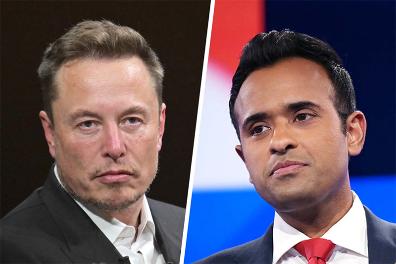 Elon musk and vivek ramaswamy split