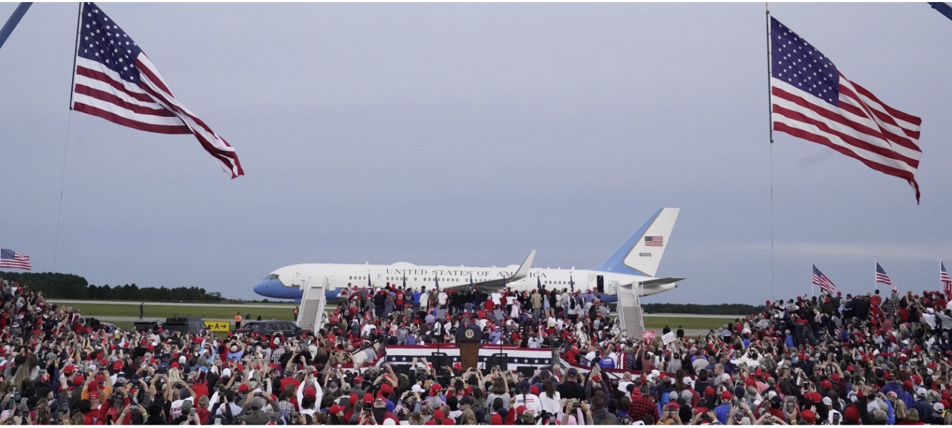 Trump rally with air force one
