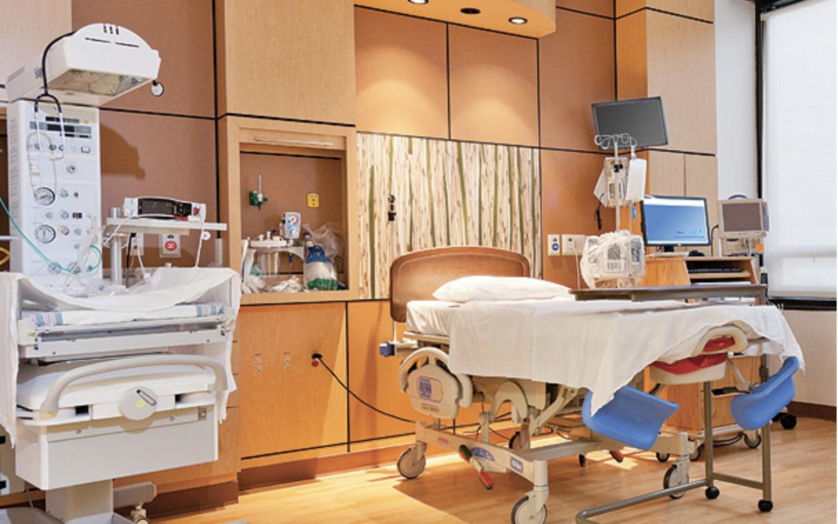 Empty maternity room