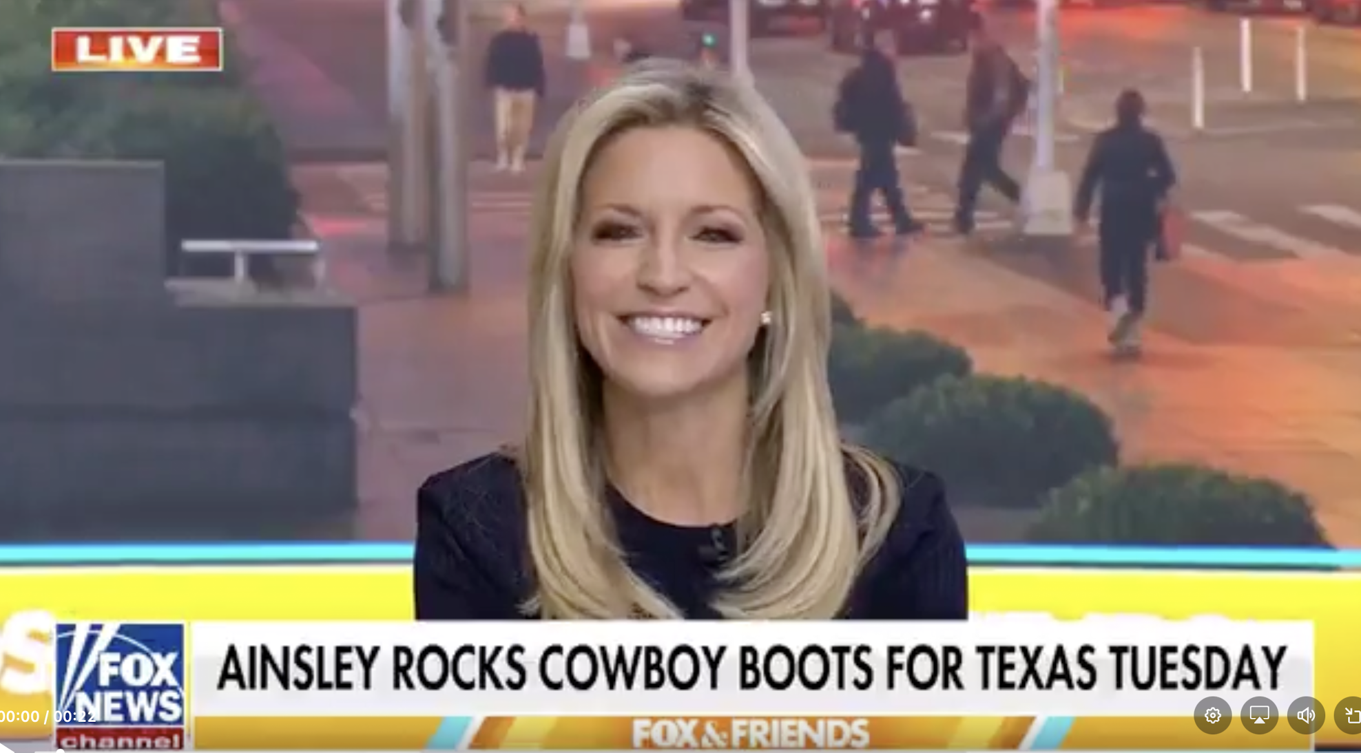 Ainsley rocks cowboy boots for texas tuesday