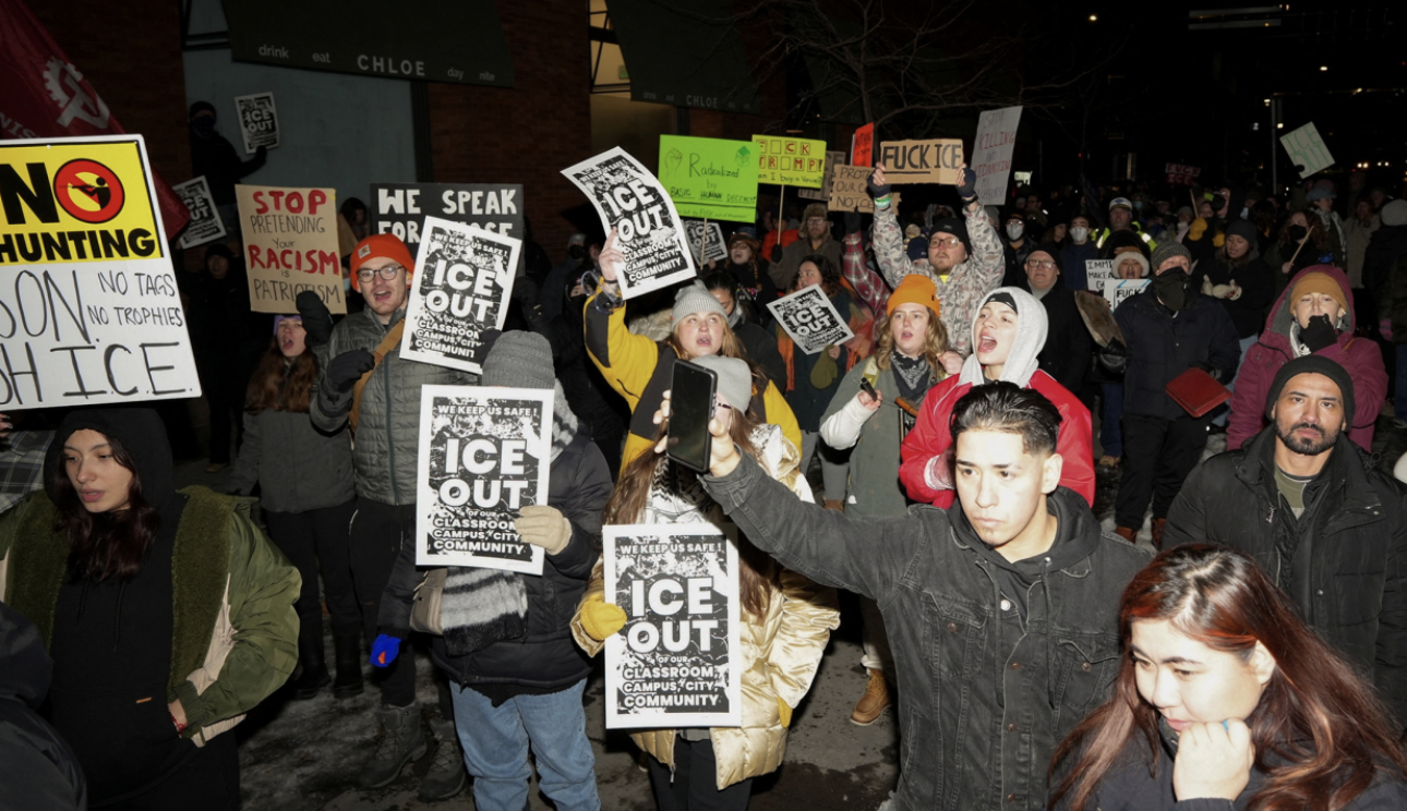 Anti ice protesters
