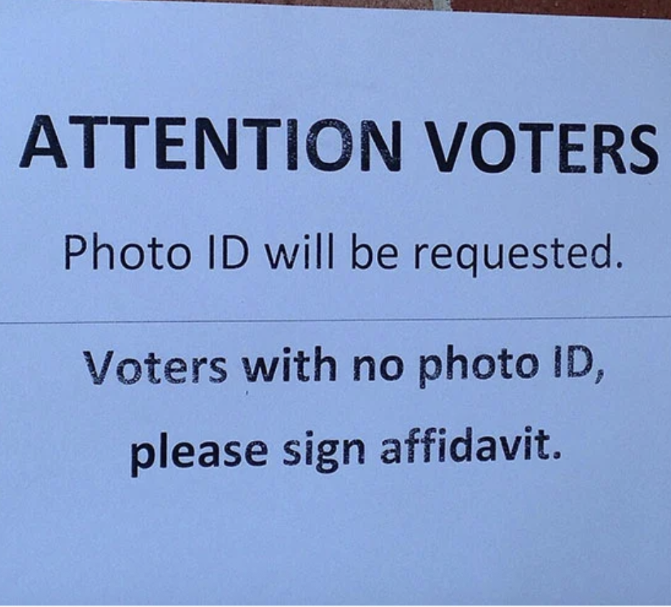 Voter id required