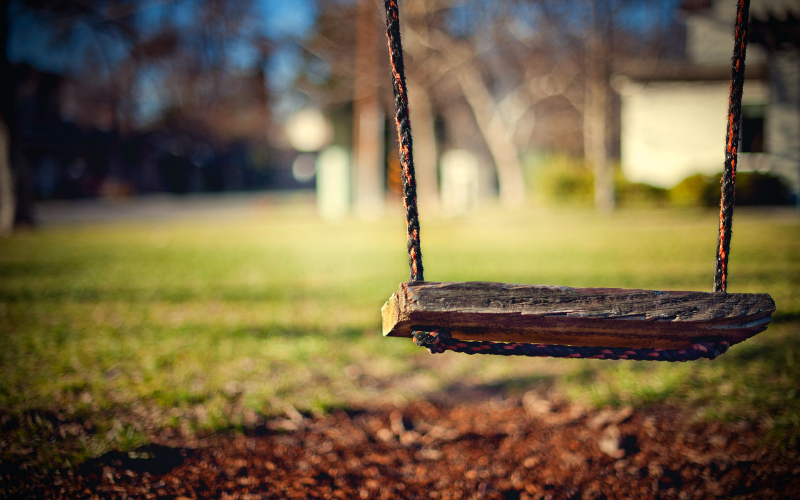 Swing on a playground