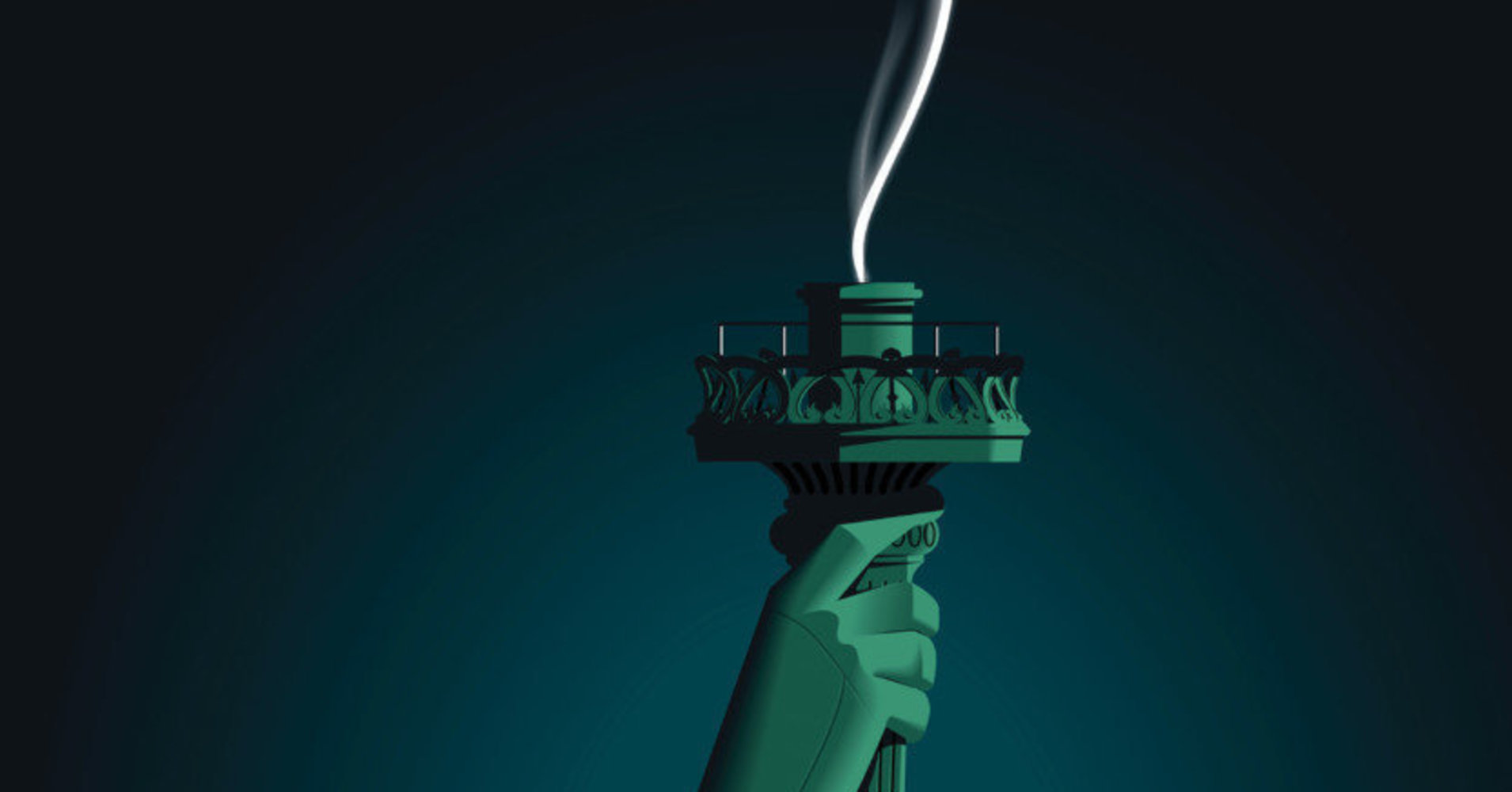 Snuffed out liberty torch