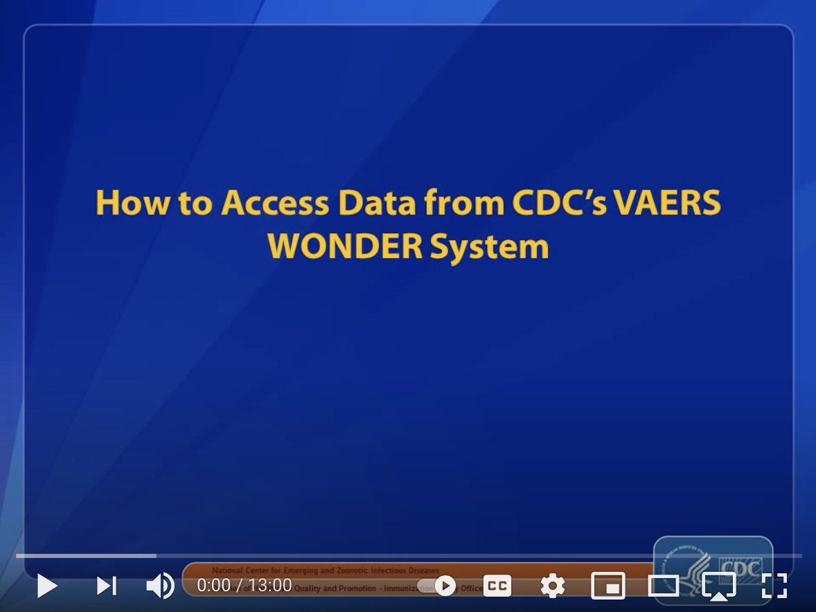 How to access information from the CDC's VAERS