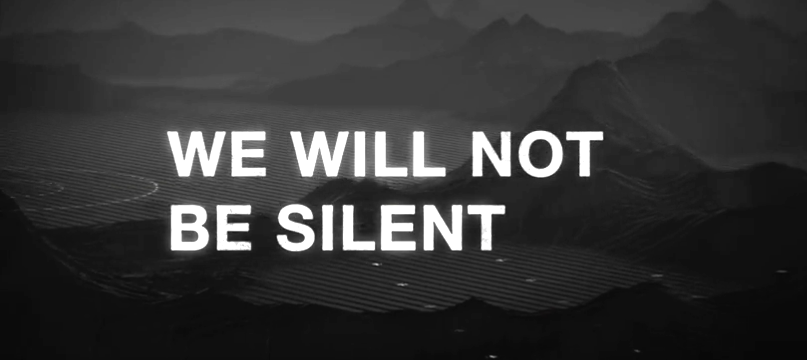 We will not be silent