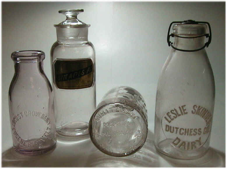 Milk bottles of the late 19th century